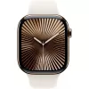 APPLE Watch Series 10 GPS + Cellular 46mm Złoty Tytanowy Case z Paskiem Sport Starlight - S/M