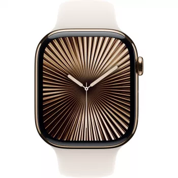 APPLE Watch Series 10 GPS + Cellular 46mm Złoty Tytanowy Case z Paskiem Sport Starlight - S/M