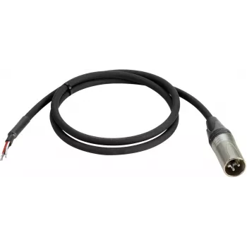 Kabel DMX 3-pin PSSO 30227838 z 3-pinowym złączem męskim i otwartymi końcówkami kabla