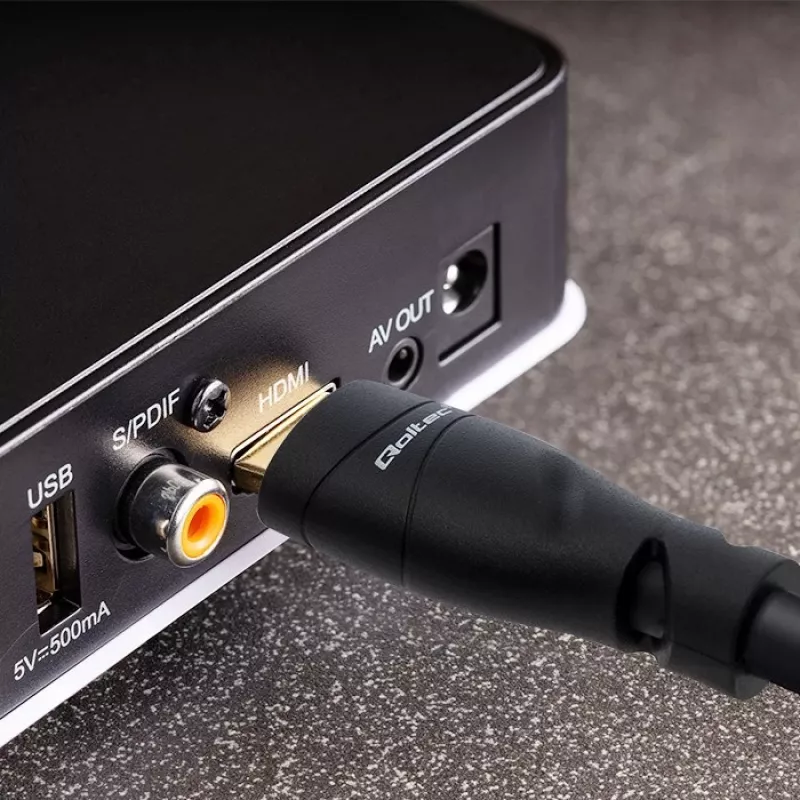 Kabel HDMI 2.1 QOLTEC 5 m — 48 Gbit/s, 8K@60Hz, 26AWG, pozłacane złącza
