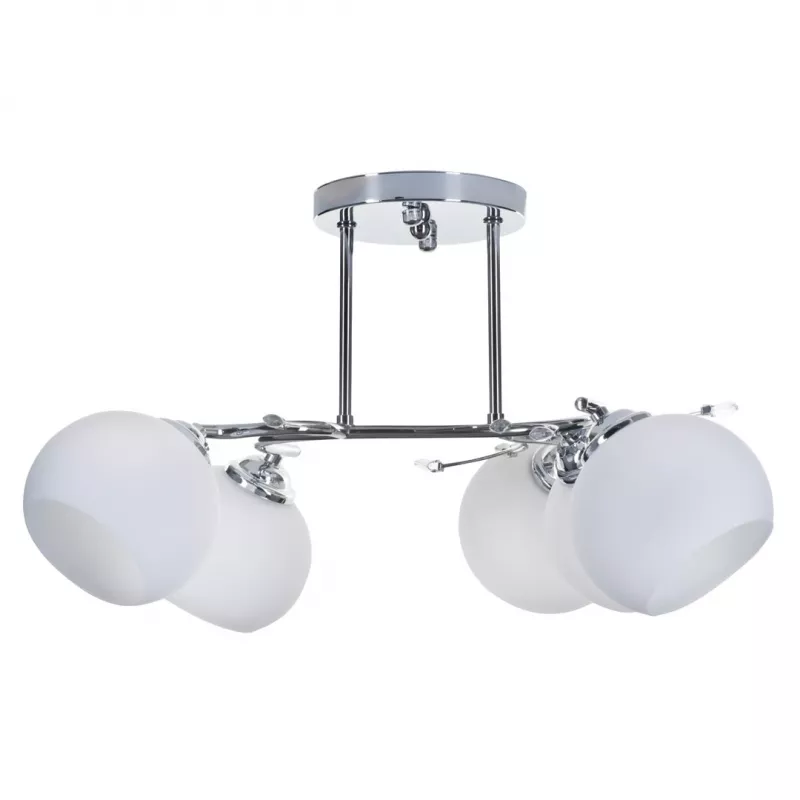 Klasyczna lampa sufitowa wisząca chandelier Activejet IRMA nikiel 5xE27 do salonu
