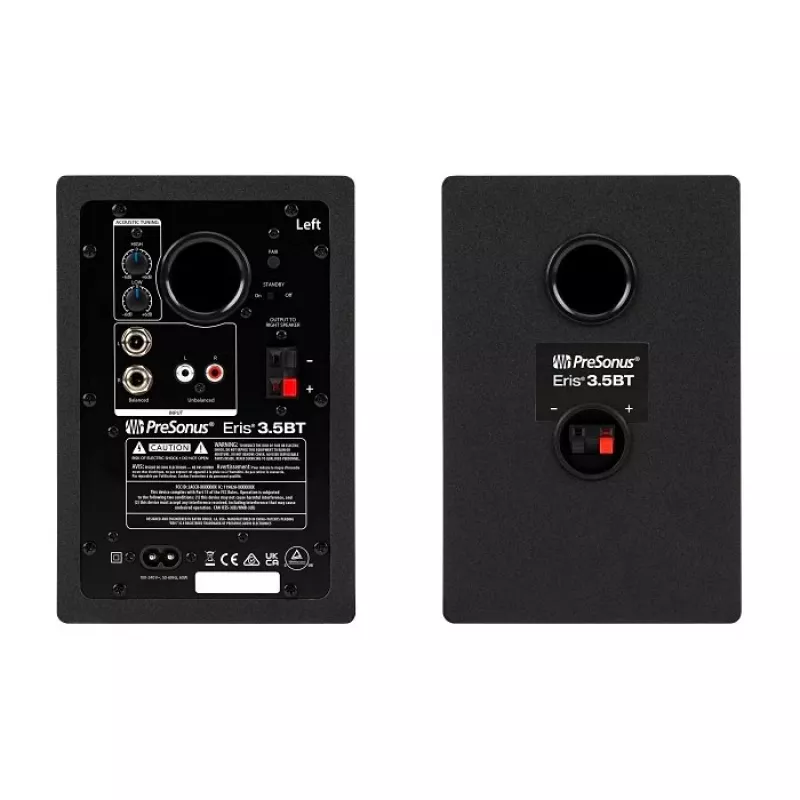 Studio Active Monitors PreSonus Eris 3.5 BT 2nd Gen — 2×25W RMS, 80–20 000 Hz, Bluetooth 5.0, wejścia RCA/TRS, słuchawki 3,5 mm