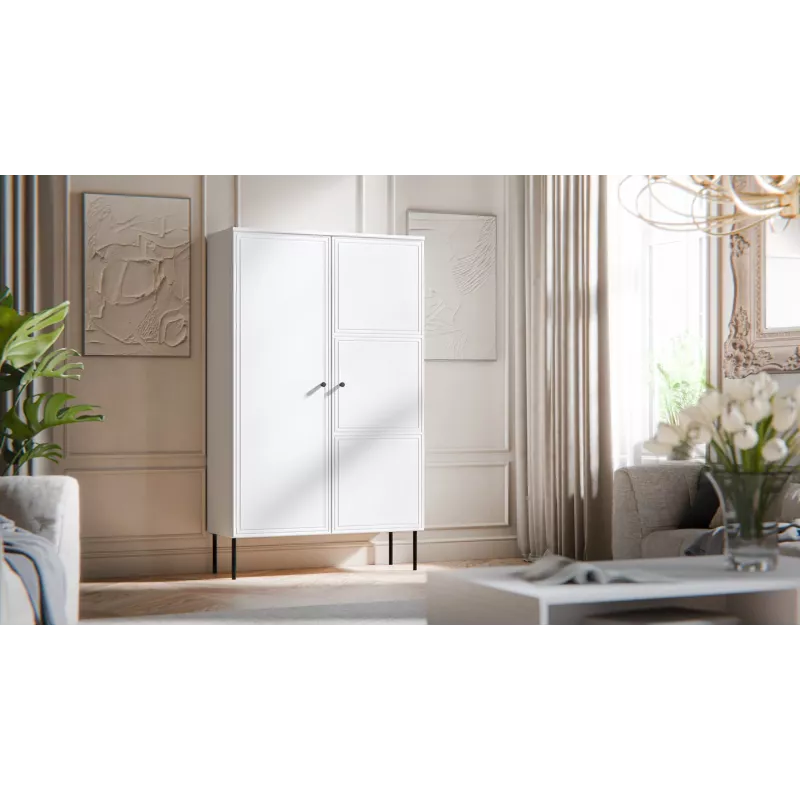 Gablota cama meble PALAZZO BIS 1000×390×1660 mm biały matowy
