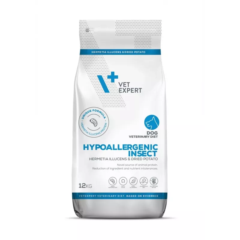 VET EXPERT Veterinary Diet Hypoallergenic Insect Dog - sucha karma dla psa - 12 kg
