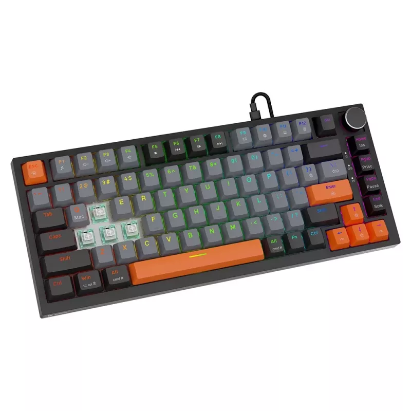 Klawiatura gamingowa Savio ASTRAL BLACK JADE 3 KOLORY USB QWERTY US International