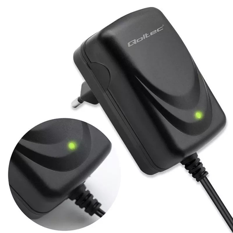 Ładowarka do akumulatorów QOLTEC Charger AGM GEL STD 6V 1A do akumulatorów kwasowo-ołowiowych 6V, AGM i żelowych