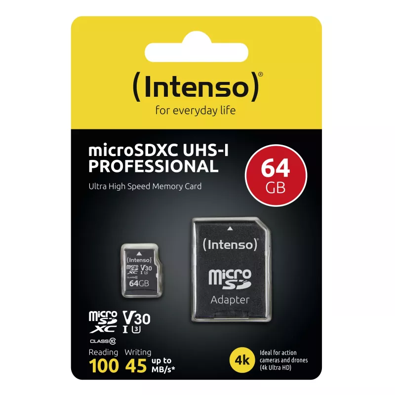 Karta pamięci Intenso 64 GB MicroSDXC UHS-I Klasa 10 3433490