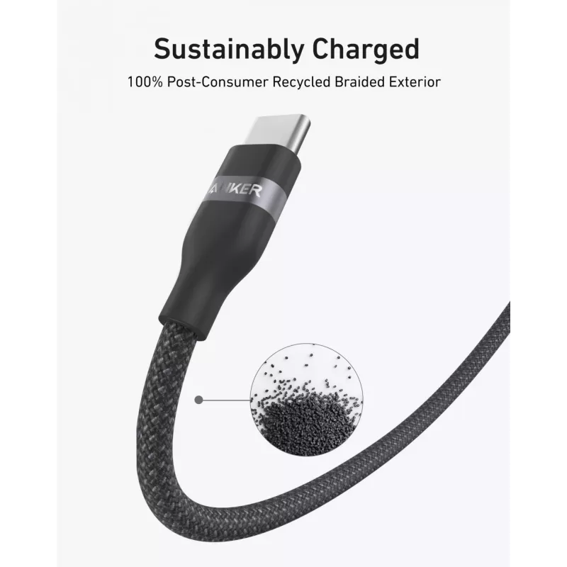 Kabel USB-C do USB-C Anker A82E2 — USB 2.0, 1.8 m, czarny