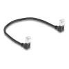 DeLOCK Kabel sieciowy RJ45 kat.6A S/FTP cienki 90° w dół 0,25 m czarny