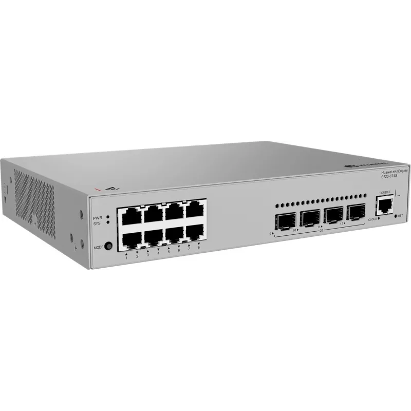 Przełącznik gigabitowy Huawei S220-8T4S, 4x SFP 8x LAN, 4x SFP