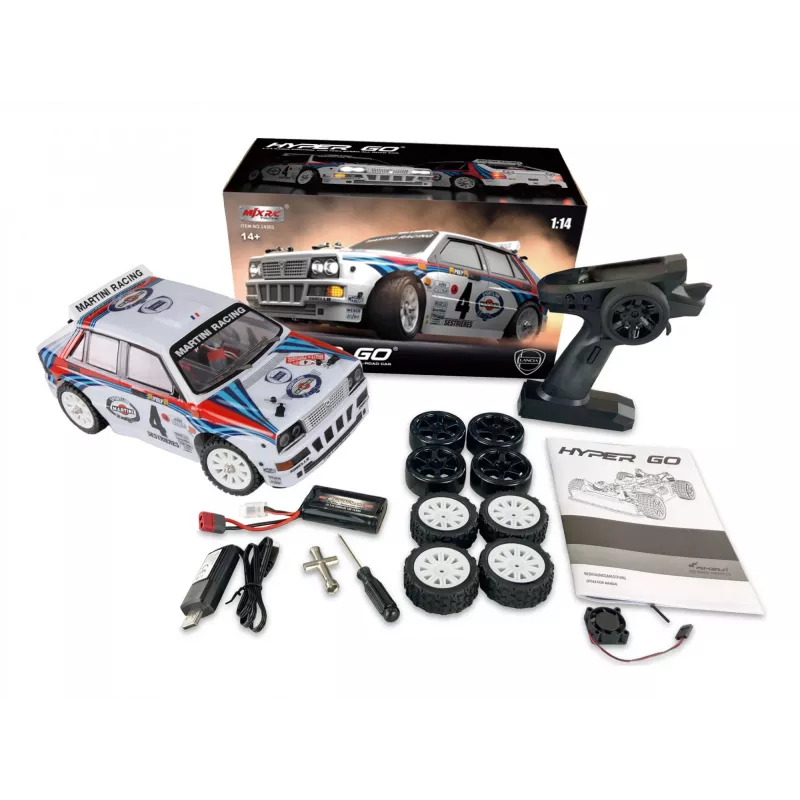 Radio-controlled car Amewi Hyper Go Lancia Delta HF Integrale 4WD Rallye Drift model (MPN 21109)