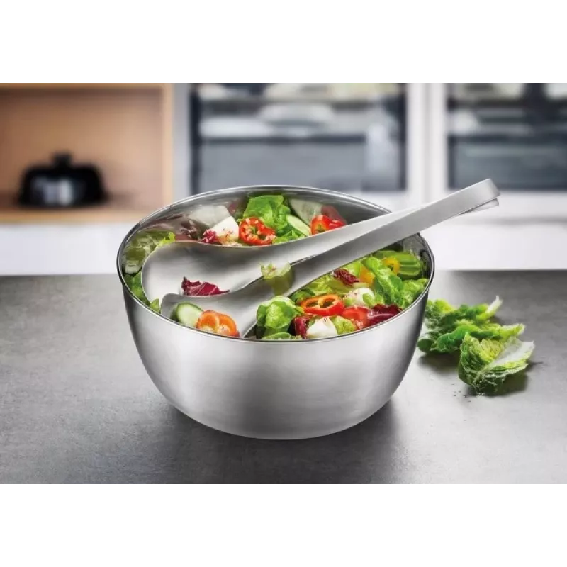Salad spinner GEFU Rotare Stainless steel, crank handle, 3 L, stainless steel housing, round