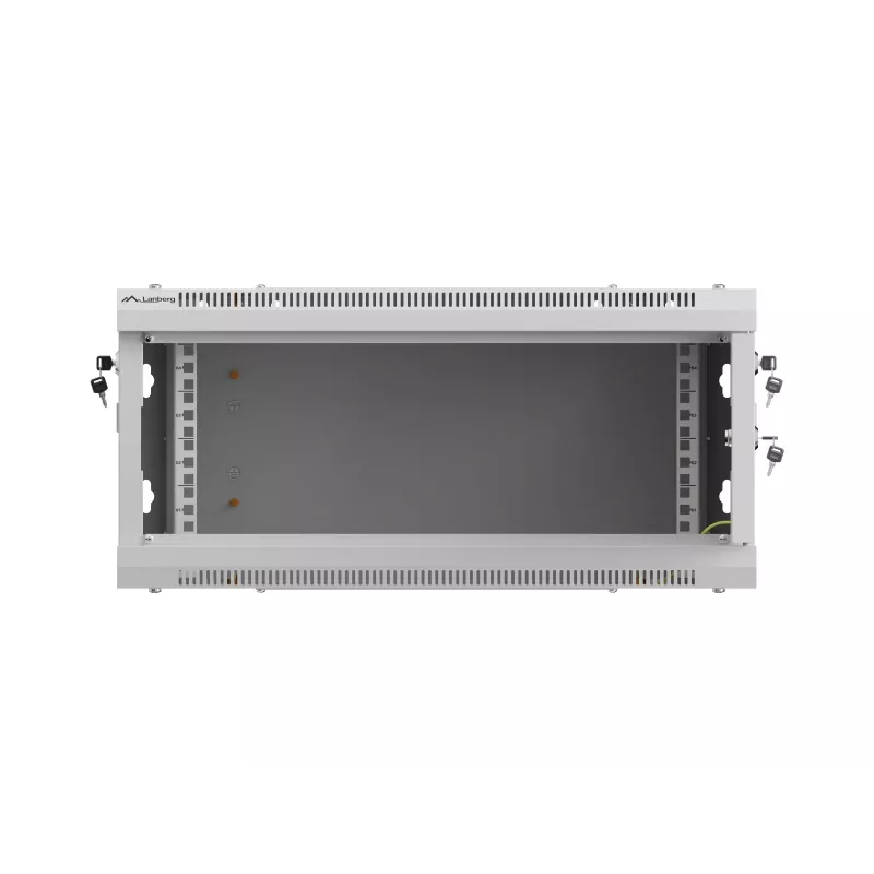 Szafa instalacyjna wisząca 19 cali LANBERG WF01-6404-00S 4U 600×450 mm, szara