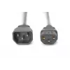 Digitus ASSMANN - Kabel przedłużacz zasilający - IEC 60320 C14 do zasilania IEC 60320 C13 - AC 250 V - 1,2 m - Formowany - Czarny (AK-440201-012-S)