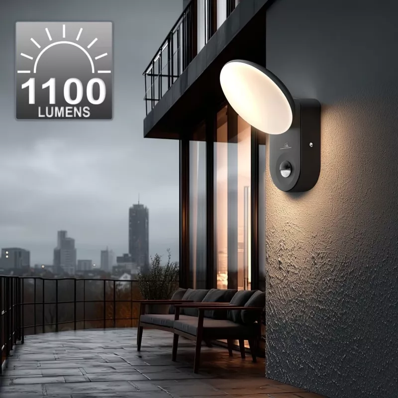 Kinkiet MACLEAN MCE367 LED z czujnikiem PIR, zewnętrzna lampa ścienna LED z detektorem ruchu
