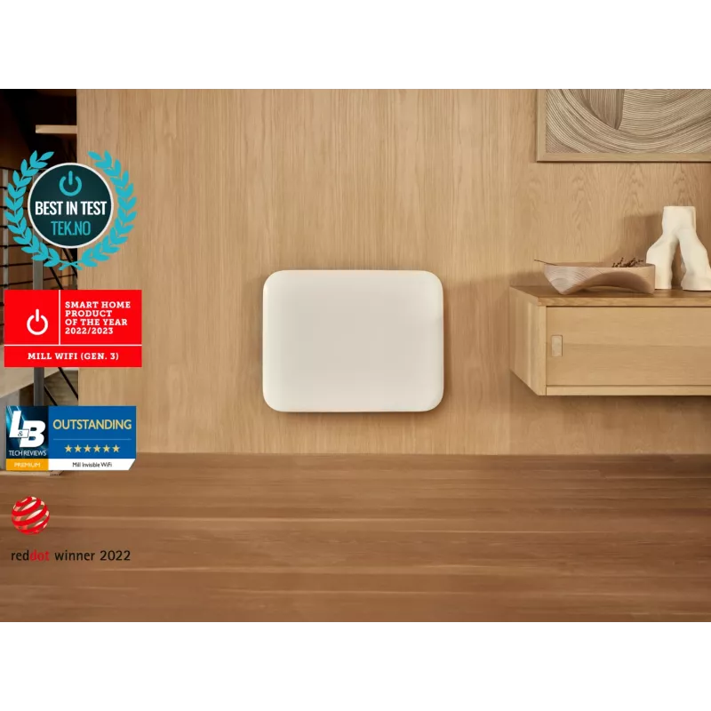 Grzejnik panelowy Mill PA400WIFI4 400 W odpowiedni do 4–6 m² biały IPX4