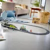 LEGO 60337 City Express Pociąg Pasażerski Zdalnie Sterowany Zabawka Prezent dla Dzieci Chłopców i Dziewczynek z Działającymi Reflektorami 2 Wagonami i 24 Torami