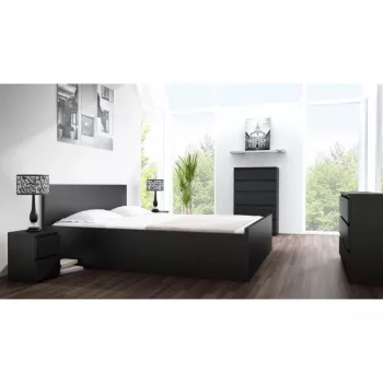 Szafka nocna top e shop M2 CZERŃ, 2 szuflady, czarny, 300×300×400 mm