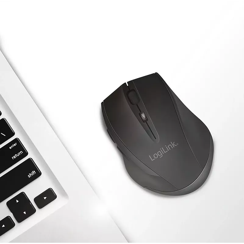 Logilink Mysz bezprzewodowa BT5.0, ergonomiczna, czarna