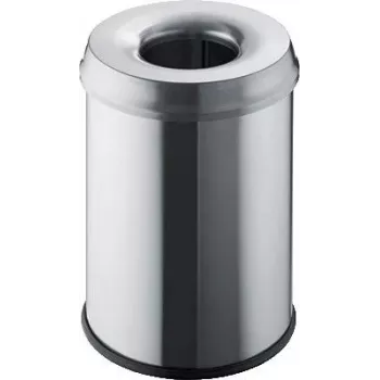 Helit H2515400 Kosz na śmieci okrągły stalowy szary (H2515400)