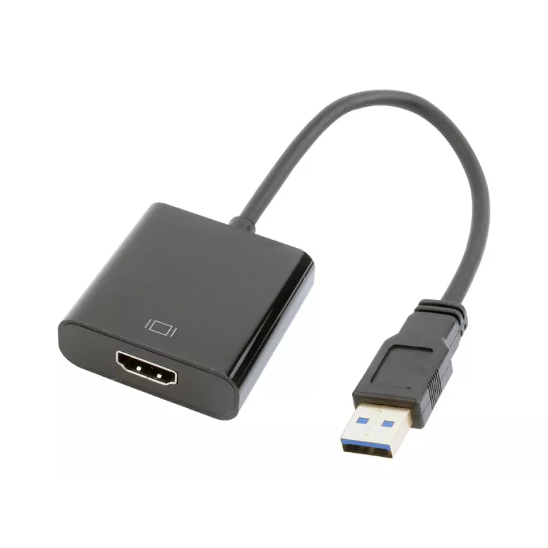 Karta graficzna USB GEMBIRD A-USB3-HDMI-02, wyjście HDMI, do 1920x1080, czarna, 36 g