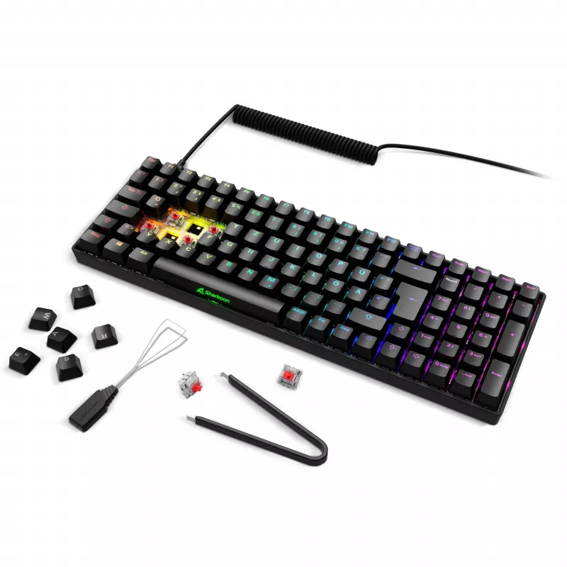 Klawiatura gamingowa Sharkoon SGK50 S2 RF Wireless QWERTZ niemiecka