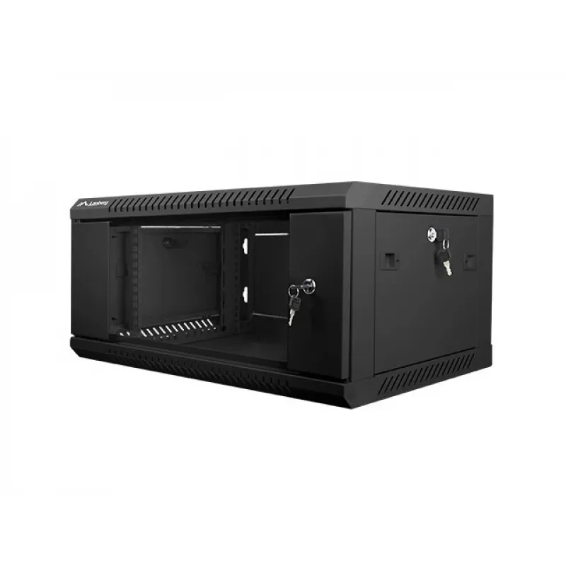 Szafka wisząca LANBERG WF01-6404-10B 4U 19 cali 600×450×285 mm IP20 czarna, udźwig 60 kg