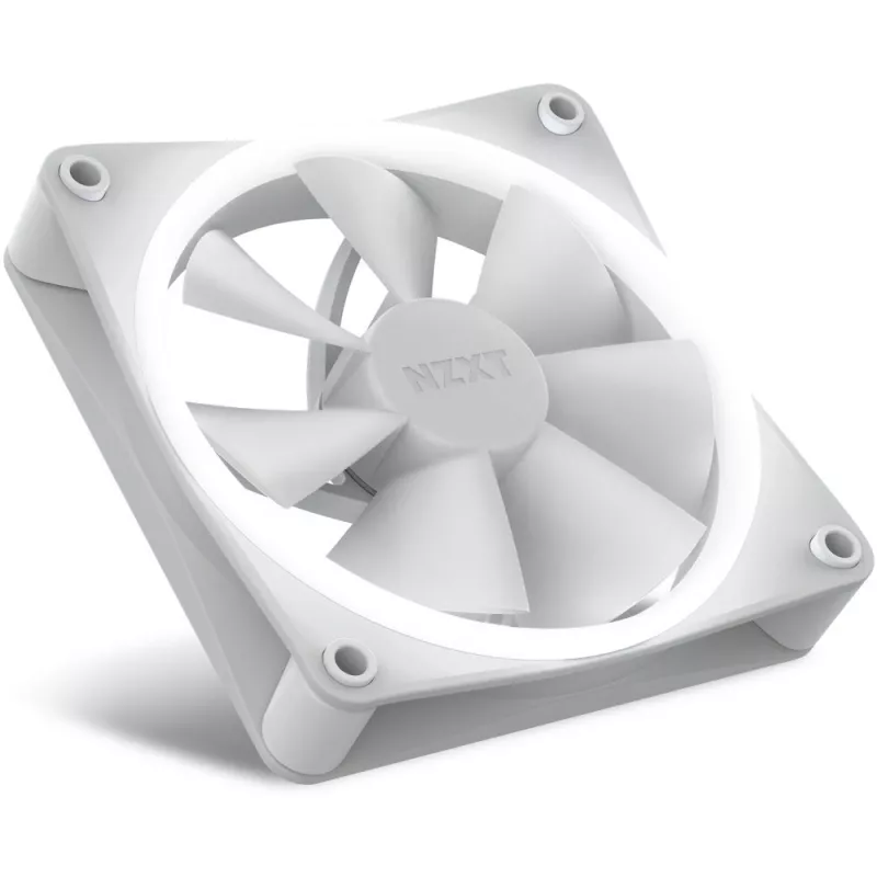 Wentylator obudowy NZXT F120 RGB 120 mm biały, 4-pin, 1800 RPM, 50.18 CFM, 18 diod LED