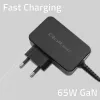 Qoltec 52386 GaN POWER PRO ładowarka | 1xUSB-C | 65W | 5-20V | 3-3.25A | Czarny