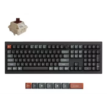 Mechaniczna klawiatura pełnowymiarowa Keychron V6 Ultra 8K — QWERTY, Bluetooth, RGB, Czarny