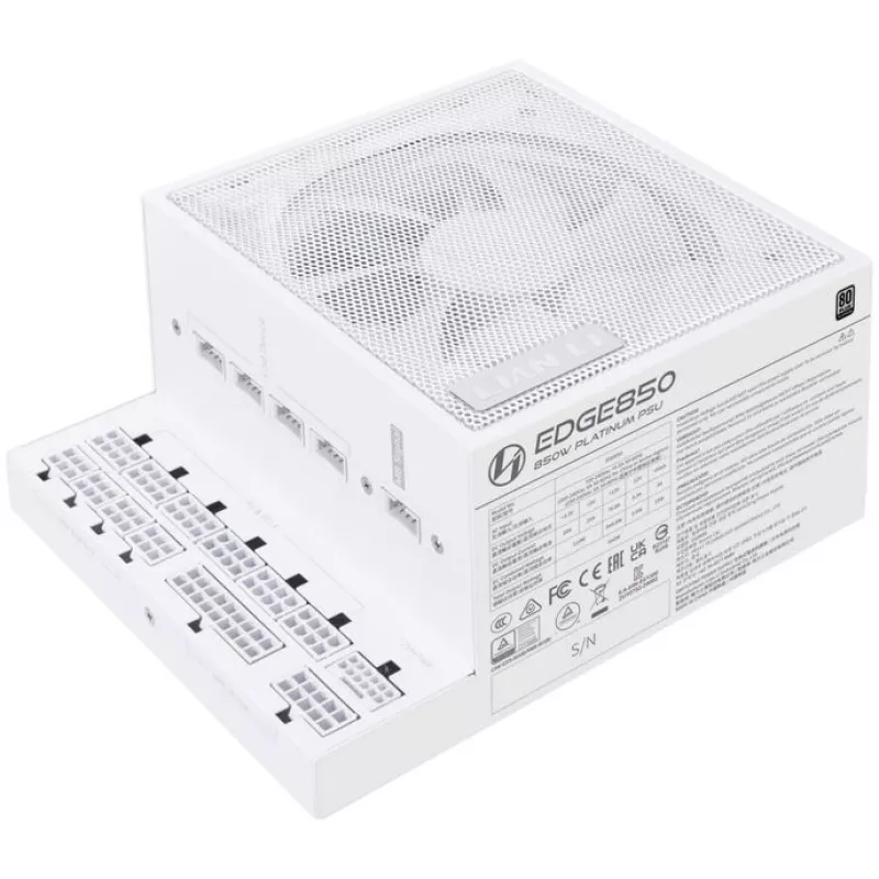 Zasilacz Lian Li EG0850 850 W SFX, 20-pin ATX, 80 PLUS Gold, biały