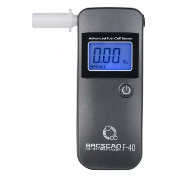 Alkomat BACscan F-40, bezkontaktowy, BAC 0–4%, dokładność 1%, czas nagrzewania 20 s, LCD, baterie AAA×2