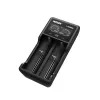 Ładowarka do akumulatorów XTAR VC2SL — USB 5 V 1 A, LCD, ładuje 2 ogniwa, kompatybilna z Li‑Ion/NiMH/NiCd, rozmiary A/AA/AAA/AAAA/C/D/SC, czarna