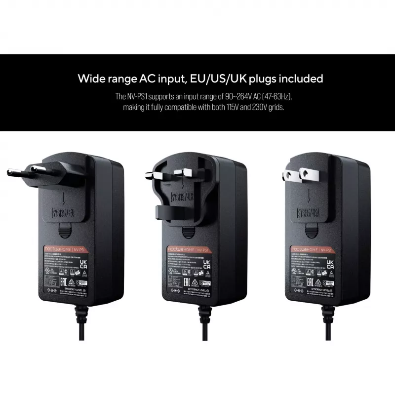 Zasilacz wewnętrzny Noctua NV-PS1 90-264V Chłodzenie pasywne Czarny