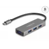 DeLOCK 63173 Hub USB Type-C 5000 Mbit/s Czarny