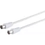 Coaxial kabel S/CONN 80027-128 7.5 m IEC Biały