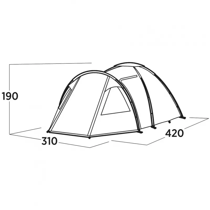 Namiot kopułowy Easy Camp Kinn 5 zielony 5-osobowy twardy stelaż wodoodporny