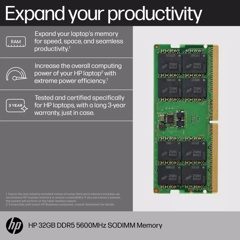 HPE - DDR5 - Modul - 32 GB - SO-DIMM 262-Pin - 5600 MHz / PC5-44800 1.1 V