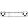 Kabel audio Omnitronic 3022075A 0,2 m XLR 3-stykowy czarny