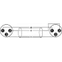 Kabel audio Omnitronic 3022075A 0,2 m XLR 3-stykowy czarny