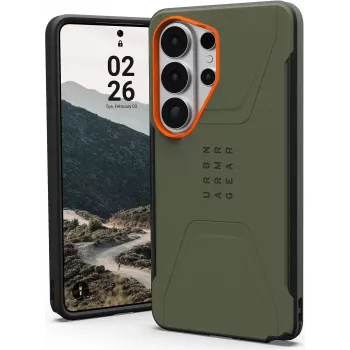 UAG Urban Armor Gear Civilian Case z modułem magnetycznym | Samsung Galaxy S26 Ultra | oliwkowy brąz/pomarańczowy | 214535117297 (214535117297)