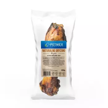 Gryzak dla psa PETMEX Noga wołowa 850 g — naturalny, trwały, twardy gryzak, 300 mm, hipoalergiczny dla dorosłych psów ras średnich/dużych