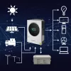 Qoltec, przetwornica napięcia, hybrydowy falownik solarny Off-Grid 4kVA 4kW 120A MPPT LCD Wi-Fi BMS Sinus