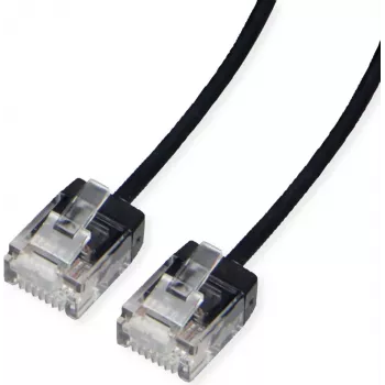 ROLINE UTP kabel krosowy Cat.6A Ultra- kurzer RJ45 Czarny 1.5m - Network - CAT 6a (21.15.4464)