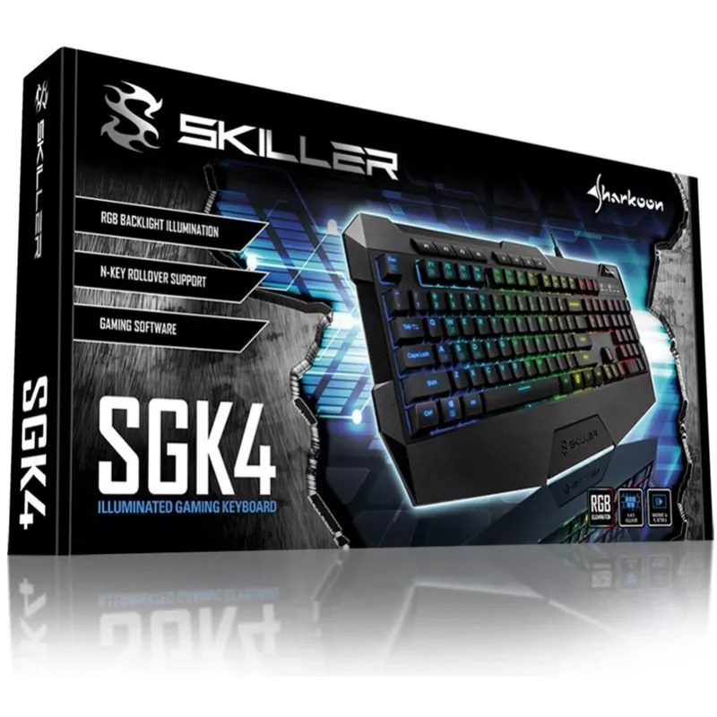 Klawiatura gamingowa Sharkoon SKILLER SGK4 USB QWERTZ niemiecka czarna