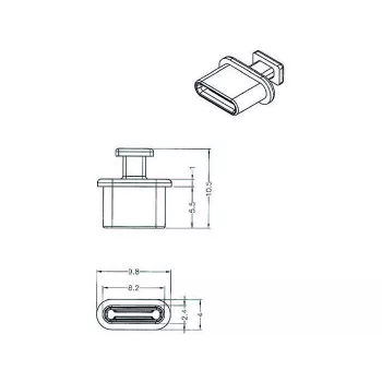 Osłona zabezpieczająca gniazdo DeLOCK 64013 USB Type-C Czarny