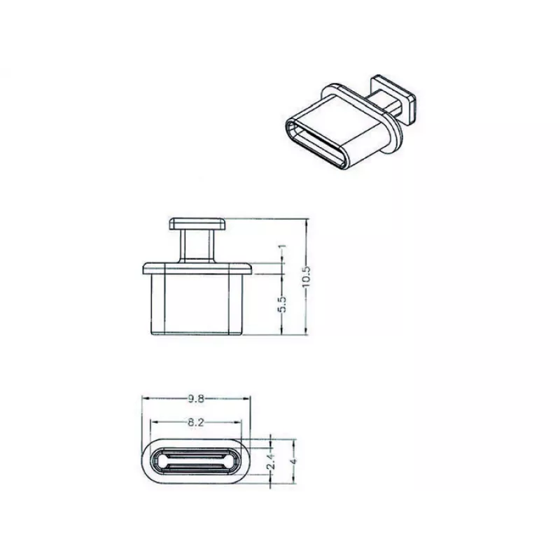 Osłona zabezpieczająca gniazdo DeLOCK 64013 USB Type-C Czarny