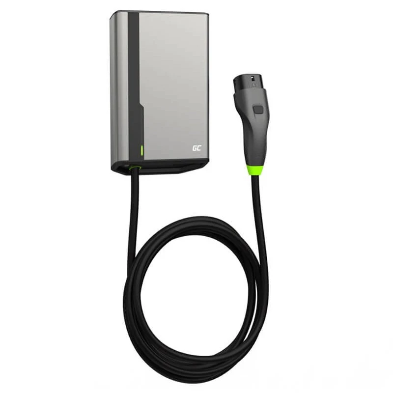 Wallbox zielony Cell GC EVGC021B2250 3.6-22 KW 5m NFC Szary Aluminium