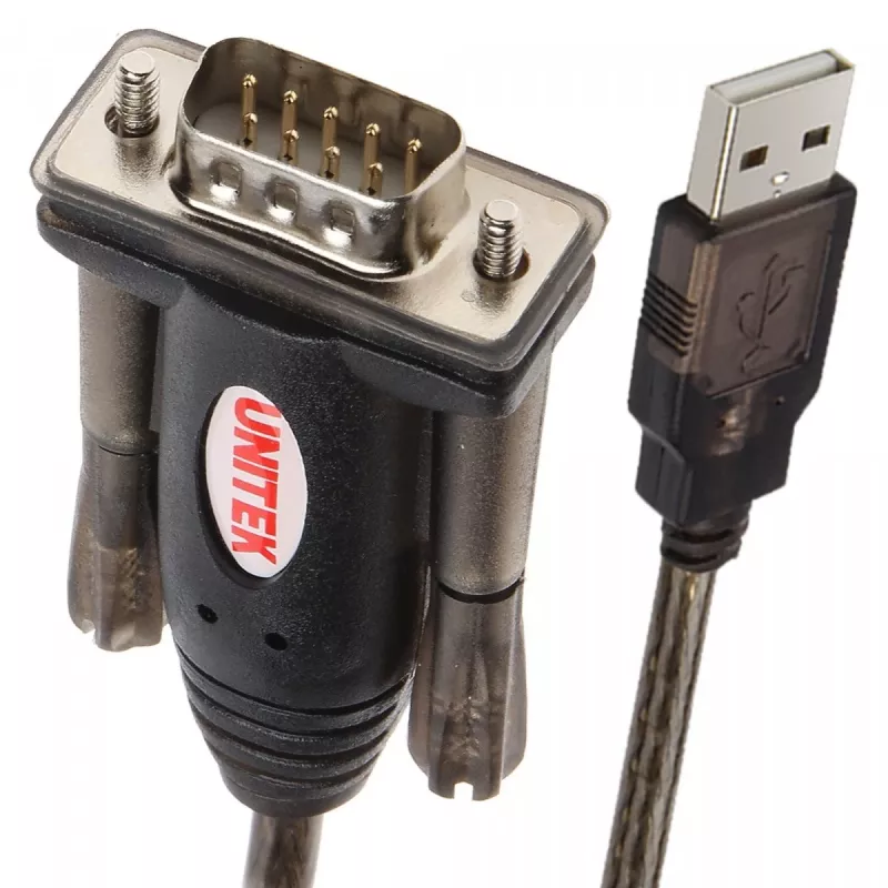 Przewód szeregowy UNITEK Y-105 Czarny 1,5 m USB Type-A DB-9