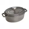 Owalny garnek żeliwny Staub 29 cm, grafitowo-szary